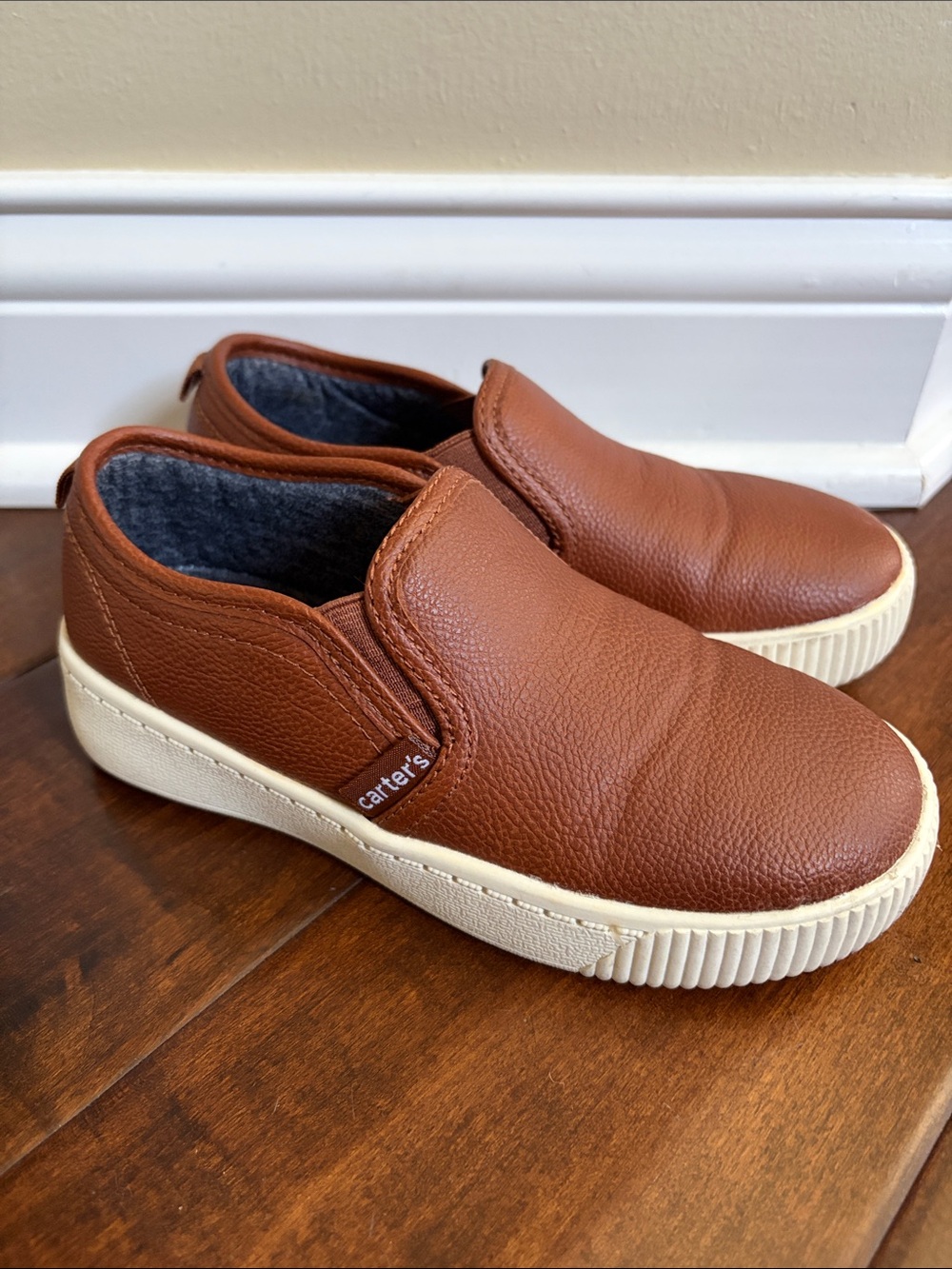 Carter's Boys Tan Brown Slip-On Sneakers